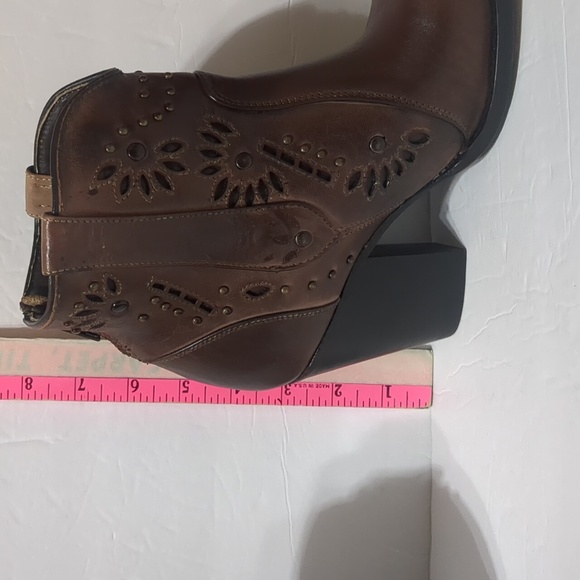 El malcreado women's brown leather western  new boots size 7  Ankle boots - Picture 14 of 14